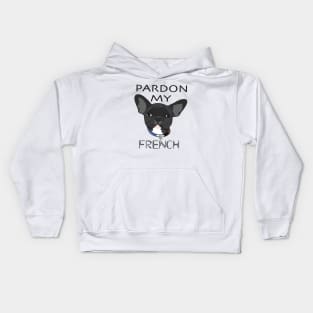 Pardon my French Bulldog Kids Hoodie